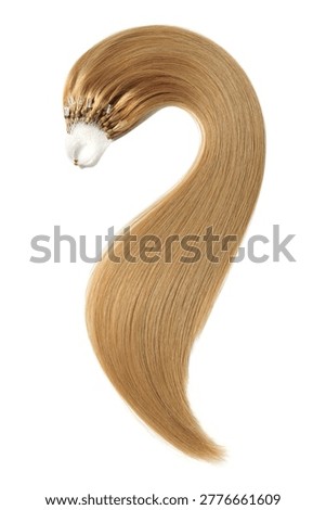 micro ring loop straight brown and bleached blonde human hair extensions