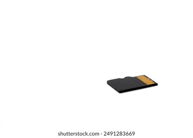 micro sd card  or memory card isolated on a white background. 