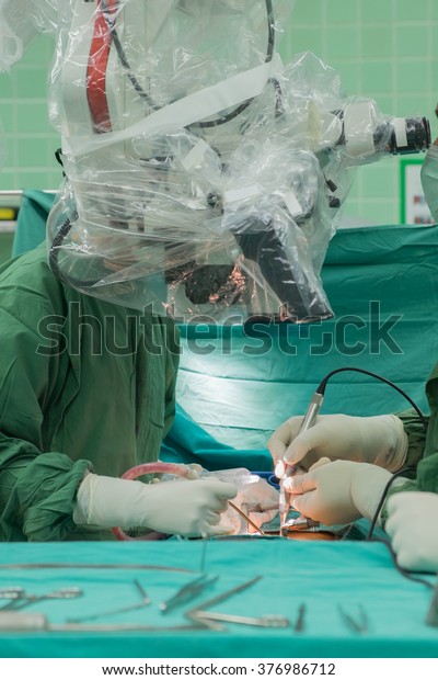Micro surgery of back\
surgery