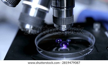 A microbiologist studies bacterial samples under a microscope, identifying various strains and researching their potential impact on human health.