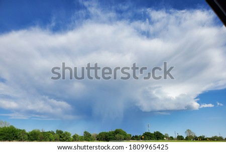 Microburst updraft cloud formation supercell