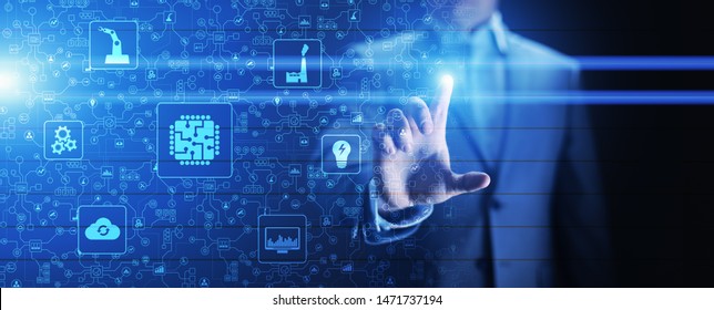 Microchip, artificial intelligence, automation and internet of things, IOT, Digital integration. Business internet and technology concept. - Shutterstock ID 1471737194