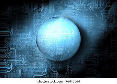 Microchip background - abstract technology concept