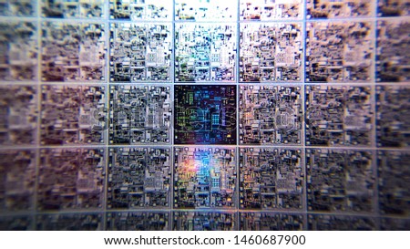 microchips on an Wafer, bavaria