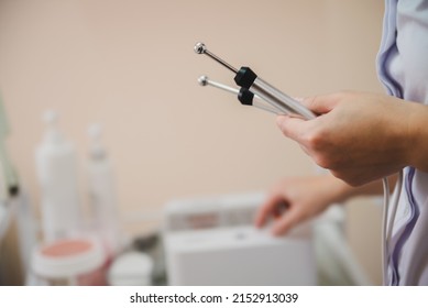 Microcurrent Therapy Device In A Beauty Salon.