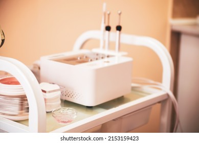 Microcurrent Therapy Device In A Beauty Salon.