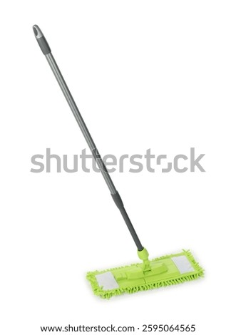 Microfiber mop isolated on white. Cleaning equipment