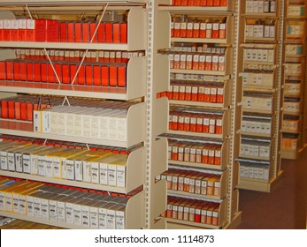 Microfiche Section Of A University Library.