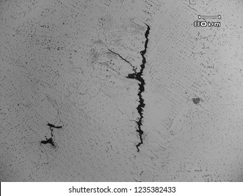 Micrograph Of Stainless Steel Weld Showing Dendritic Structure Formed After Solidification Of Weld Metal With Micro Shrinkage