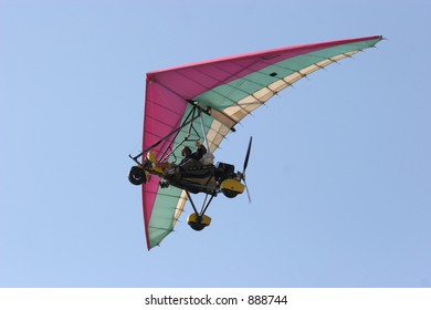 Microlight In Fly By