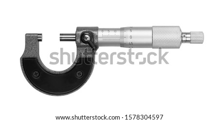 Micrometer isolated on white background