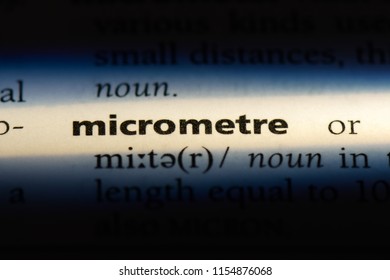 Micrometre Word In A Dictionary. Micrometre Concept.