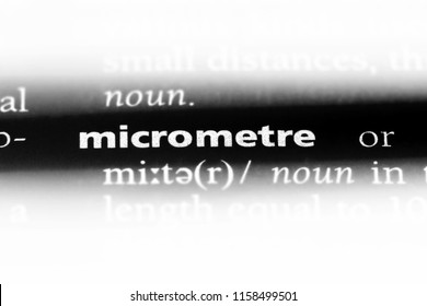 Micrometre Word In A Dictionary. Micrometre Concept.