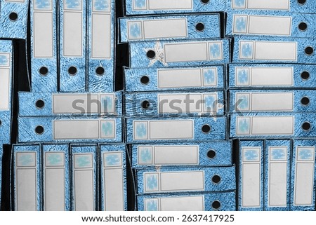 Micronesia Flag Colors Folder Stack, Bureaucracy and Government Administration Concep