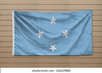 Micronesia Flag Hanging On A Wall