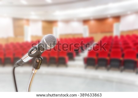 Microphone in auditorium