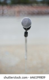 Microphone blurred background