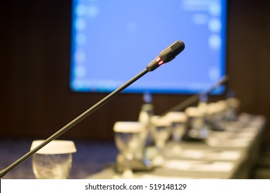 Microphone At The Conference Room