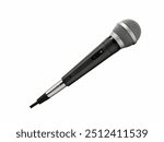 Microphone, a handheld audio capturing device featuring a sleek design with a silver mesh head and black body, perfect for performances, recordings, and public speaking engagements.