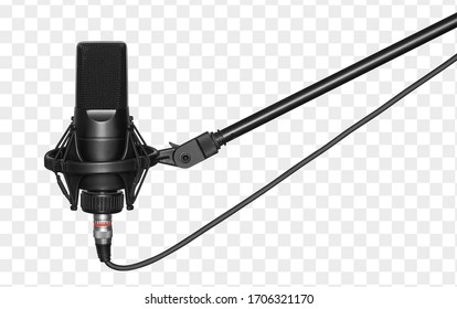 microphone isolated with clipping path. Condencer Mic for studio recording voice. - Powered by Shutterstock