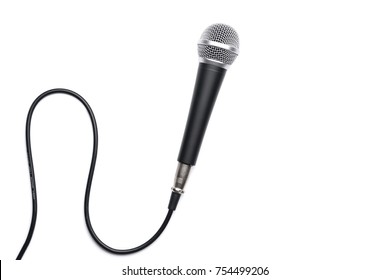 Mikrofon einzeln auf weißem Hintergrund