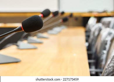 Microphone In A Meeting Room