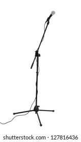  Microphone On Stand Isolated On White