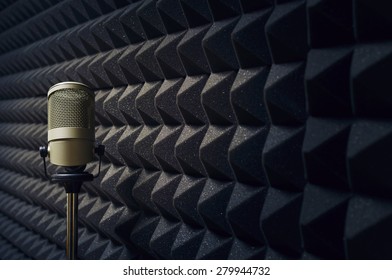 Microphone In Radio Studio