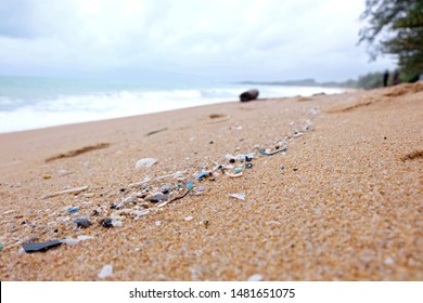 Microplastics are beach pollution, It's small pieces of plastic on the beach and ocean. that occur in the environment as a consequence of plastic pollution. Microplastics are not biodegradable. 