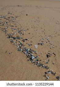 Microplastics On Tourist Beach Stock Photo (Edit Now) 1135229144