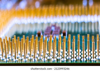 microprocessor close-up, gold-plated contact legs - Powered by Shutterstock - Get 15% off with code: PIKWIZARD15