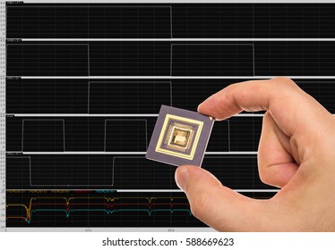 Microprocessor in hand and signals plots - Powered by Shutterstock - Get 15% off with code: PIKWIZARD15