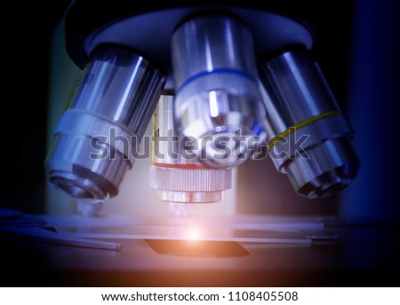 Microscope; Equipment for testing in microbiological laboratory