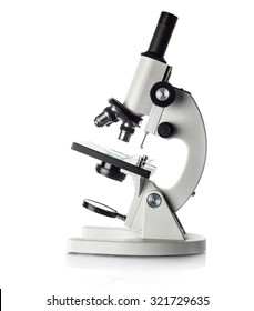 Microscopio aislado en blanco