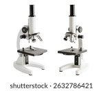 Microscope isolated on white background.