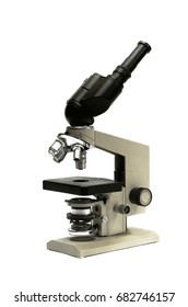 Microscope isolated on white background.
