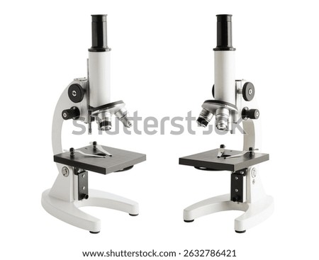 Microscope isolated on white background.