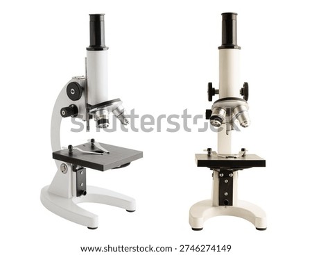 Microscope isolated on white background.