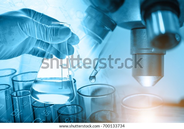 Microscope Lab Glassware Science Laboratory Research Stock Photo ...