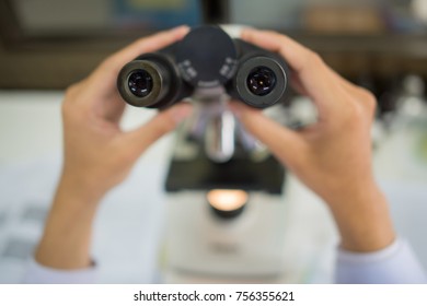 microscope in laboratory