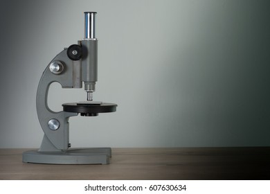 Microscope on table
