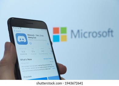 Microsoft Reportedly To Buy Gaming Chat App Discord. Moscow 26 March 2021.