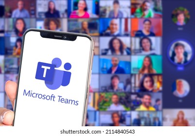 Microsoft Teams Is A Unified Communication And Collaboration Platform That Combines Persistent Chat In The Workplace, Video Meetings

New York, USA. Saturday July 11, 2022