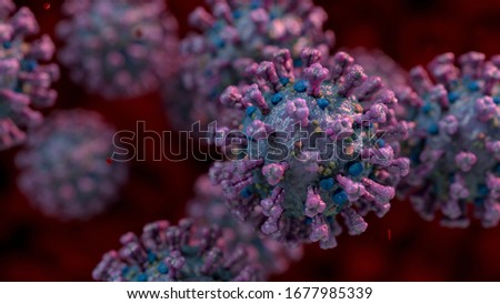 Microsscopic 3D Visualisation of the 2020 Corona Virus ( sars-cov-2 ). The Outbreak started in Wuhan China and the desease spread throughout the world.
Coronaviruses are a group of viruses that cause 
