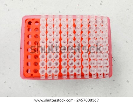 microtubes in the pcr rack