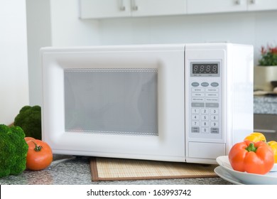 Microwave In A Kitchen Setting