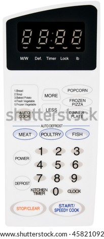 Microwave Oven Cooking Mode Selector and Control Panel