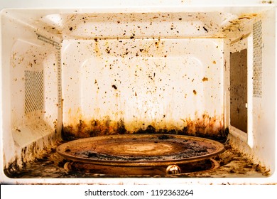 Microwave Oven Dirty, Rust And Old