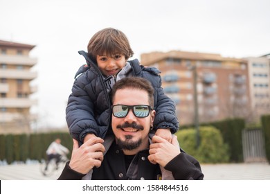 Mid Adult Father With Little 4 Years Old Son