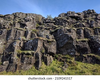 Mid Atlantic Ridge Basaltic Rocks In Iceland